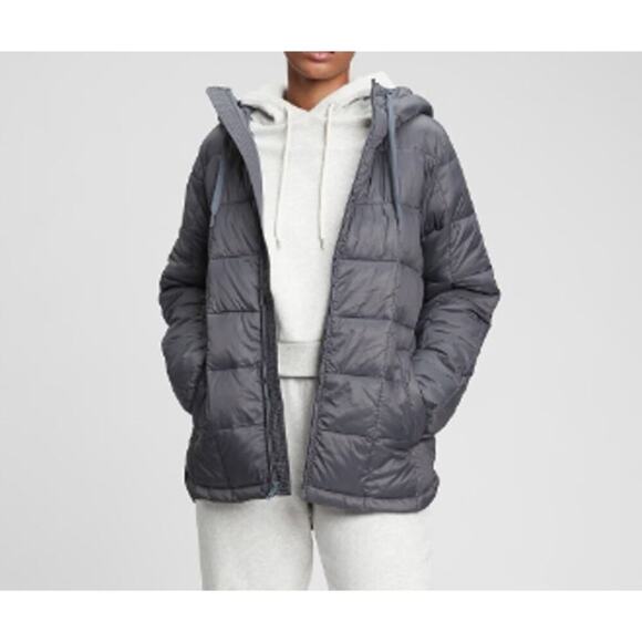 Gap 100% Recycled Nylon Relaxed Lightweight Puffer Jacket Size S - Picture 1 of 12